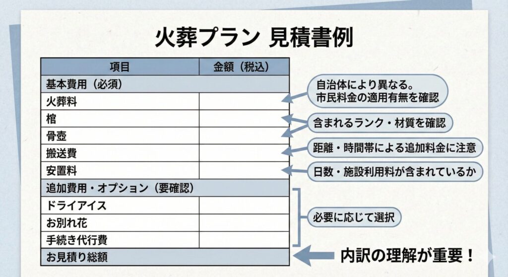 見積書で必ず見るべき項目