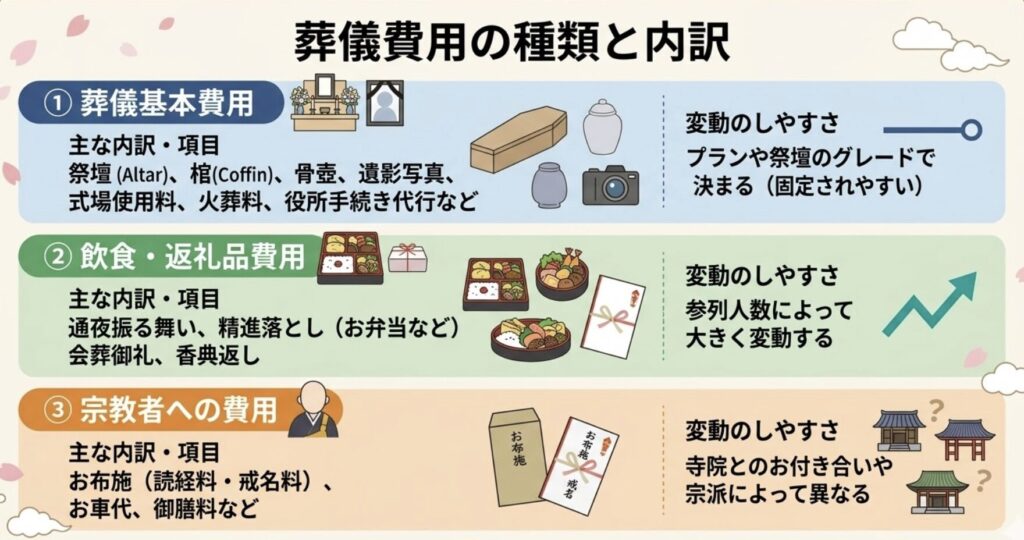 家族葬の費用内訳