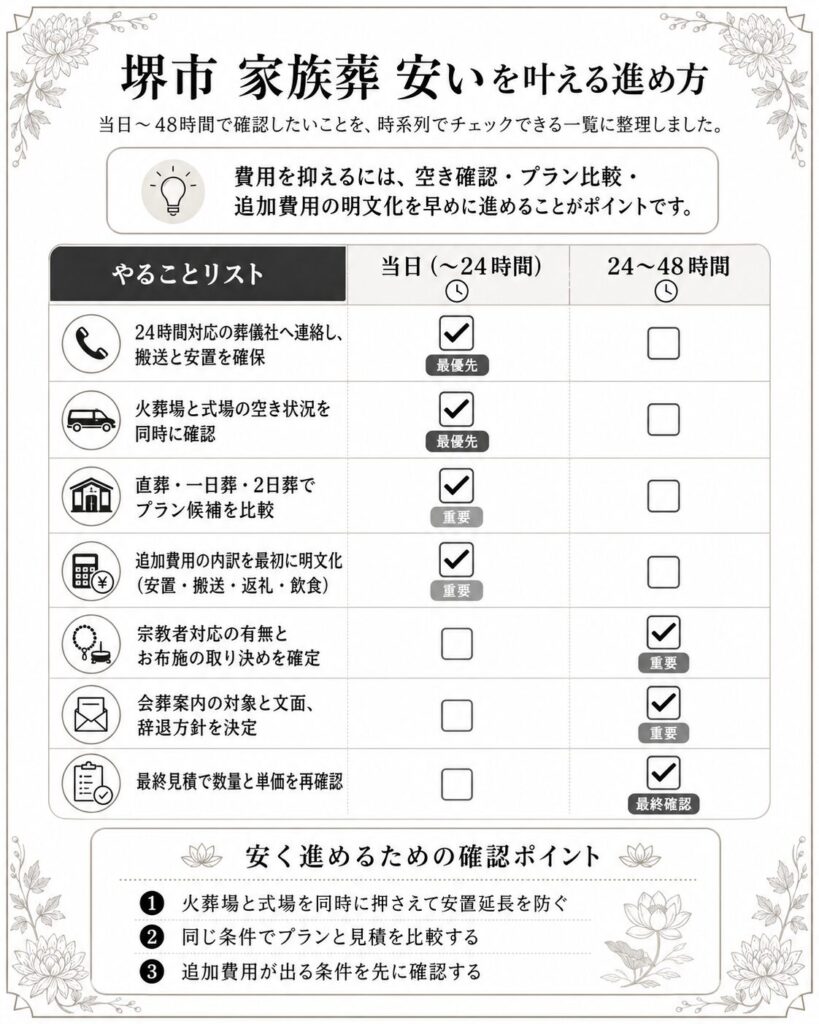 チェックリスト図：時系列×項目のチェック欄