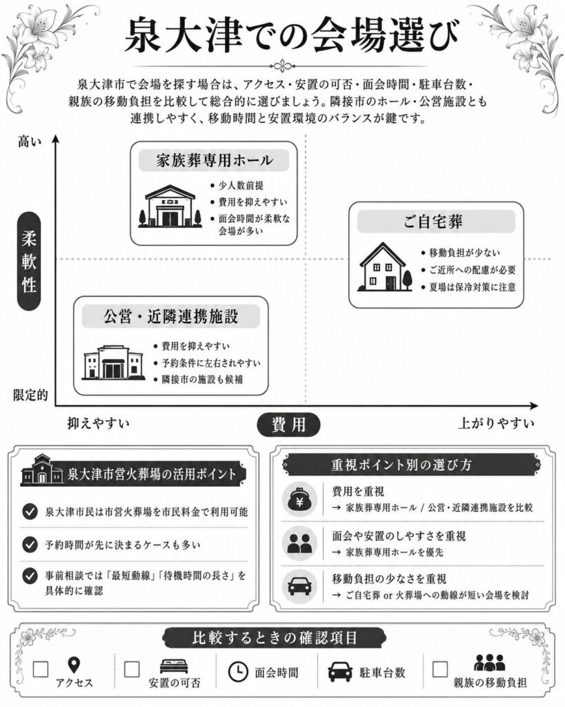 泉大津での会場選び