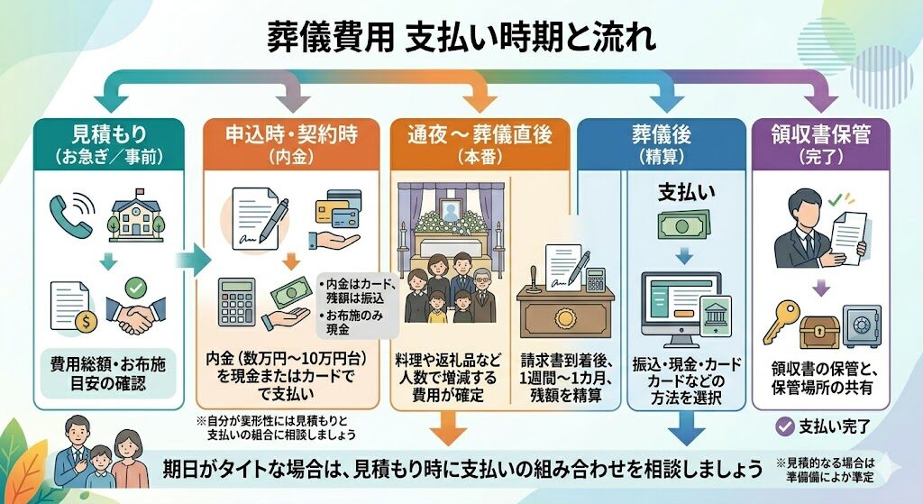 葬儀支払い時期と流れ